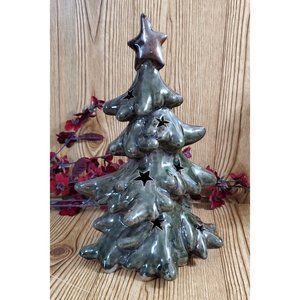 Whimsical Seuss-like Christmas Tree Vintage Tea Li